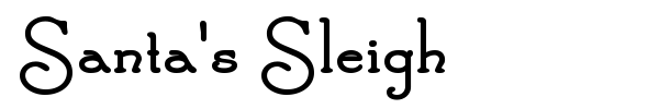 Santa's Sleigh font preview